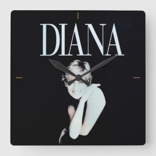 Eine wahre Dame. Quadratische Wanduhr