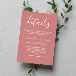 Eine wahre Einfachheit, eine stürmische Rose Minim Begleitkarte