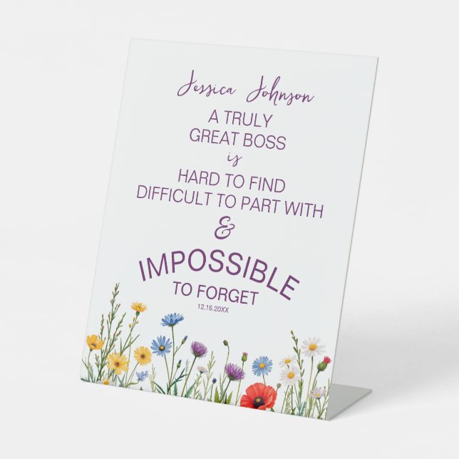 Eine wahrhaft große Boss-Blüte für Frauen Sockelschild (Vorderseite)