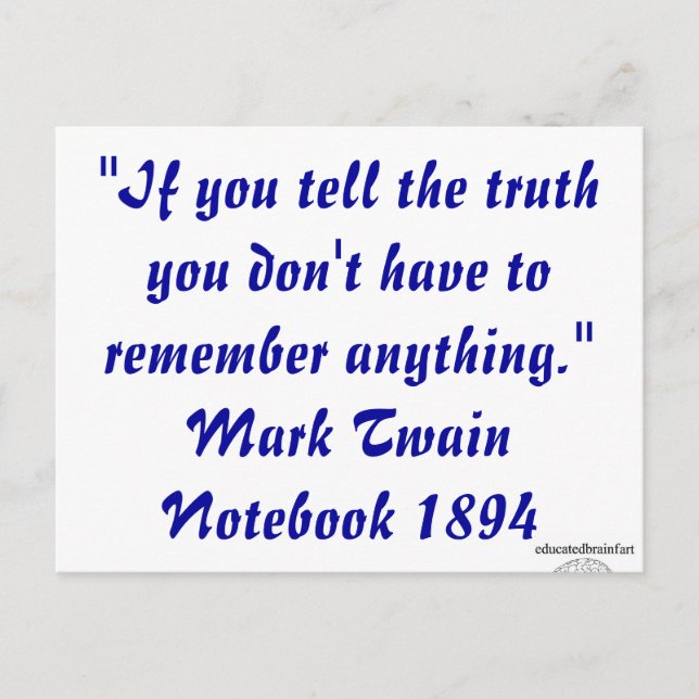 Eine Wahrheit Postkarte (Vorderseite)