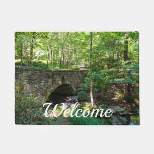 Eine Wald-Walkway-Brücke Willkommen vor der Tür Fußmatte