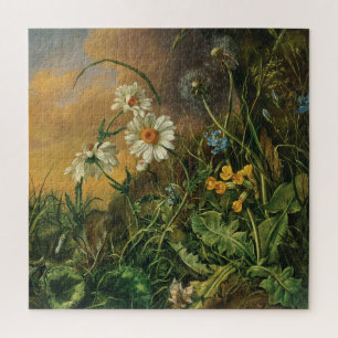 Eine Waldfläche mit Daisies, Primrosen, ... Puzzle