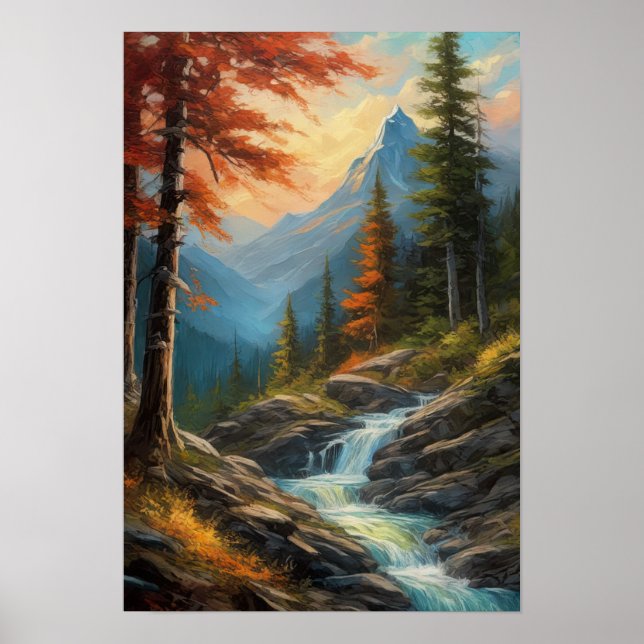 Eine Waldmelodie, Rocky Cascade Poster (Vorne)