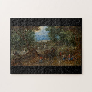 Eine Waldstraße mit Reisenden 1607 Jan Brueghel Puzzle