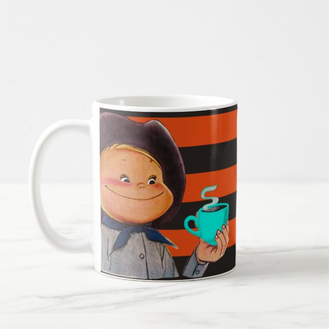 Eine warme Cuppa Vintage Werbung Kaffeetasse (Links)