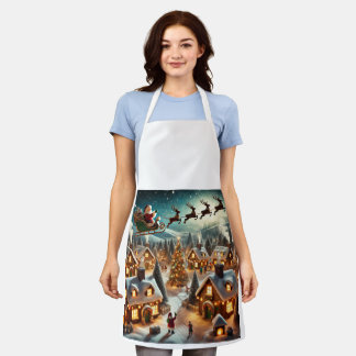 eine warme, märchenhafte Weihnachtsfeier-Schürze Schürze