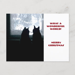 Eine was für wunderbare Welt! Feiertagspostkarte