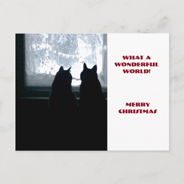 Eine was für wunderbare Welt! Feiertagspostkarte (Vorderseite)