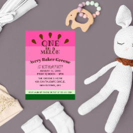 Eine Wassermelone in einem Melon zum Geburtstag Einladung