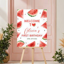 Eine Wassermelone Willkommensschild 40x50 cm