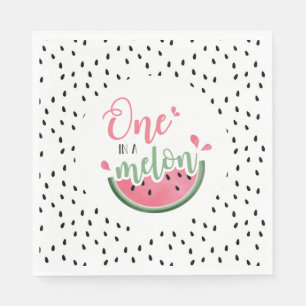 Eine Wassermelone zum ersten Geburtstag Serviette