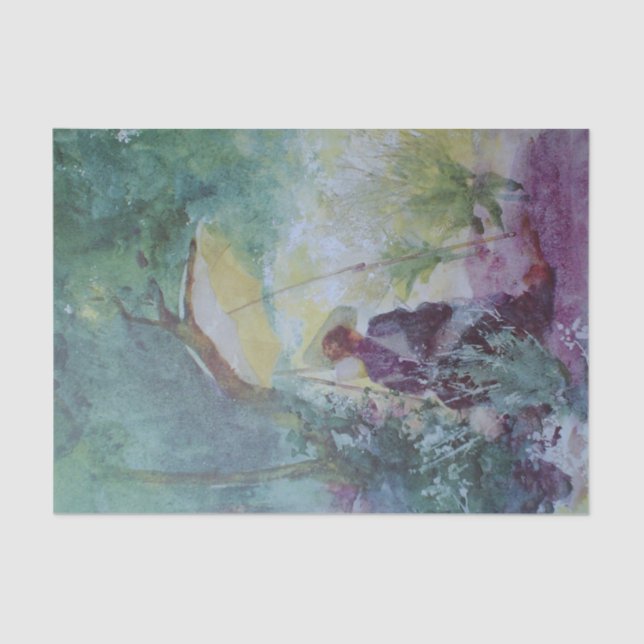 Eine weibliche Skizze in einem Glade von Mildred B Seidenpapier (Vorderseite)