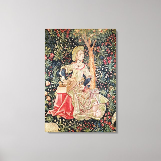 Eine weibliche Spinning Leinwanddruck (Vorderseite)