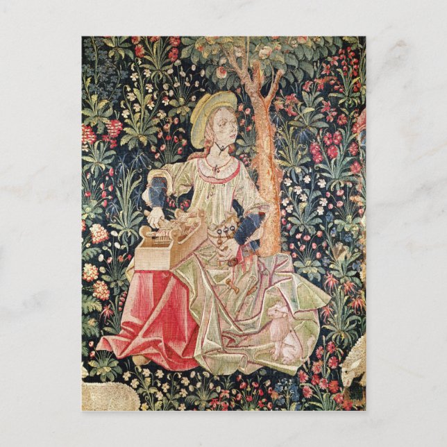 Eine weibliche Spinning Postkarte (Vorderseite)