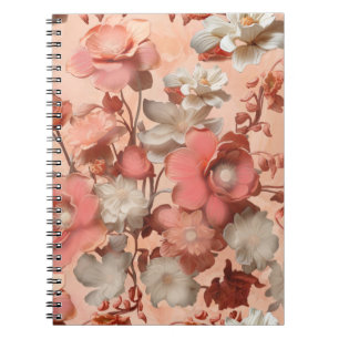 Eine weiche, rosa-orange Farbe namens Peach Fuzz Notizblock