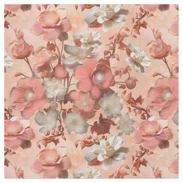 Eine weiche, rosa Pfirsichhue namens Peach Fuzz Stoff (Nahaufnahme)