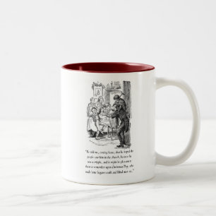 Eine Weihnachts-Carol-Tasse Zweifarbige Tasse