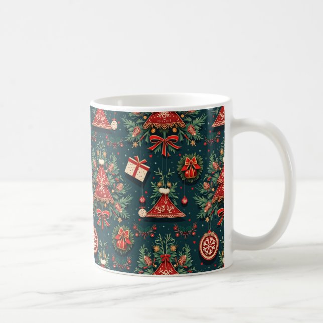 eine Weihnachtsbaum-Tasse Kaffeetasse (Rechts)