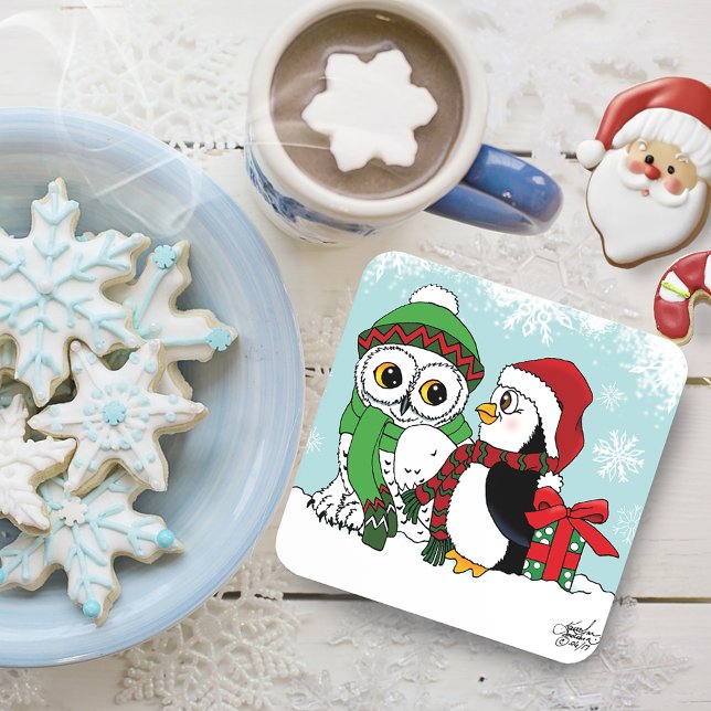 Eine Weihnachtsfreundschaft Getränkeuntersetzer (Von Creator hochgeladen)
