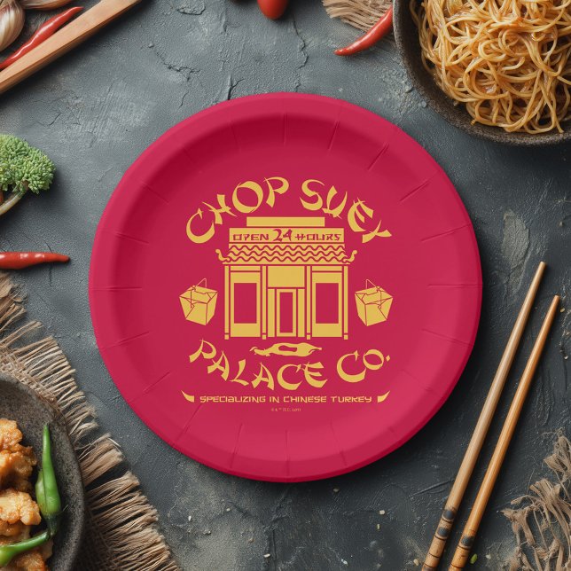 Eine Weihnachtsgeschichte | Chop Suey Palace Co. Pappteller (Paper plate simulated on table)
