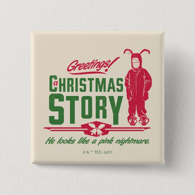 Eine Weihnachtsgeschichte | Er sieht aus wie ein r Button (Vorderseite)