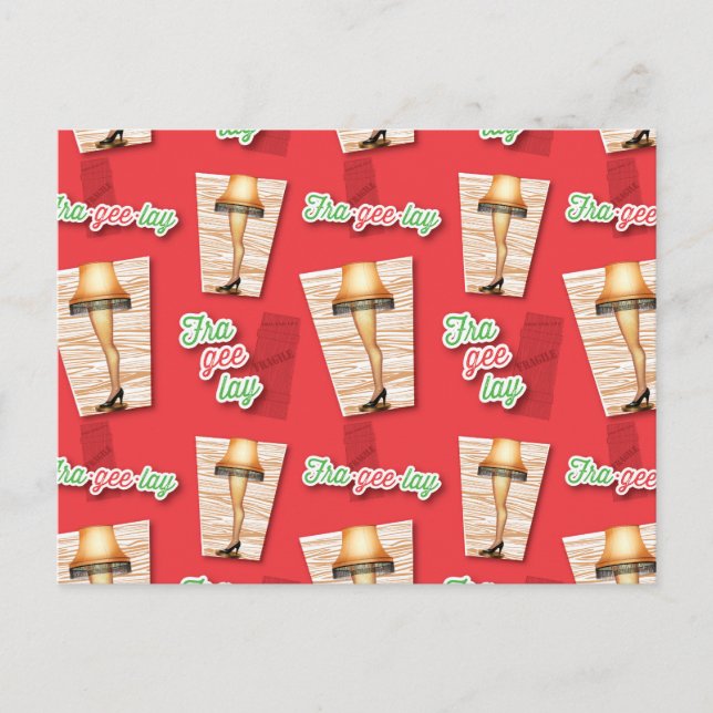 Eine Weihnachtsgeschichte | Lampenmuster Postkarte (Vorderseite)