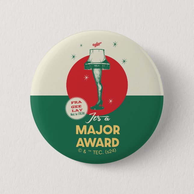 Eine Weihnachtsgeschichte | Leg Lamp Major Award Button (Vorderseite)
