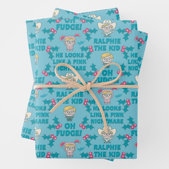 Eine Weihnachtsgeschichte | Ralphie das Kid-Muster Geschenkpapier Set (Beispiel)