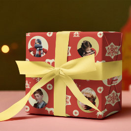 Eine Weihnachtsgeschichte Retro-Snowflake-Muster Geschenkpapier