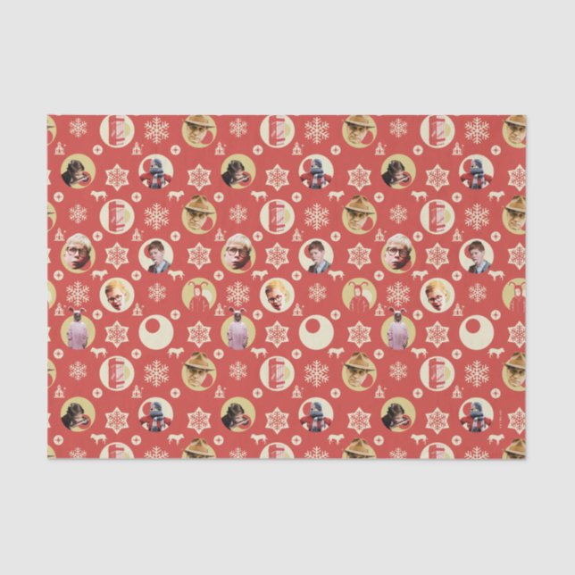 Eine Weihnachtsgeschichte Retro-Snowflake-Muster Seidenpapier (Vorderseite)