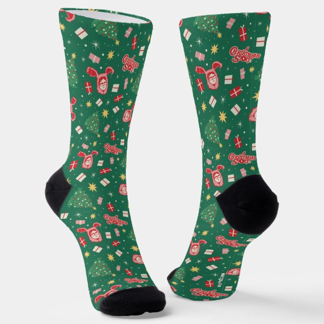 Eine Weihnachtsgeschichte | Weihnachtssymbol Muste Socken (Gewinkelt)