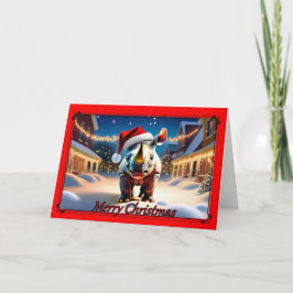 Eine Weihnachtskarte aus Rhino-Milbe Karte