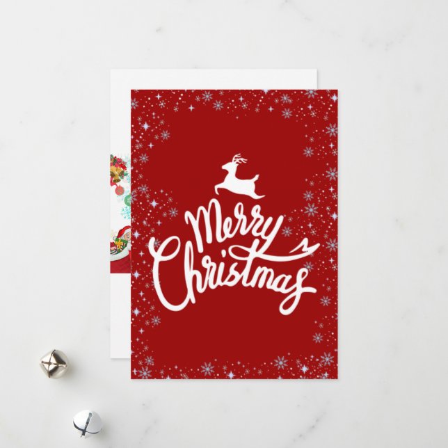 Eine Weihnachtskarte Feiertagskarte (Vorderseite/Rückseite Beispiel)