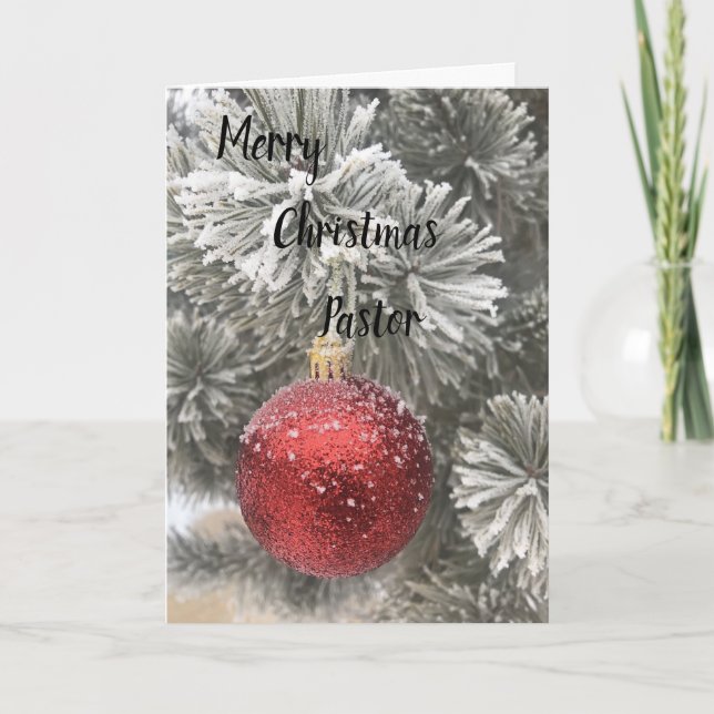 Eine Weihnachtskarte für Pastor und seine Familie Karte (Vorderseite)