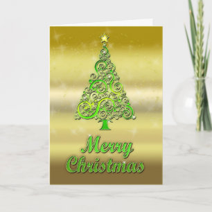 Eine Weihnachtskarte mit Goldeffekt Feiertagskarte
