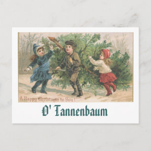 Eine Weihnachtskarte - O' Tannenbaum Feiertagspostkarte