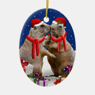 Eine Weihnachtskuss-Verzierung Keramik Ornament