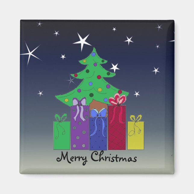 Eine Weihnachtslandschaft Magnet (Vorne)
