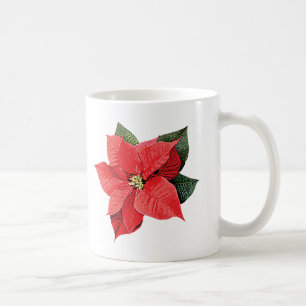 Eine Weihnachtspoinsettia Kaffeetasse
