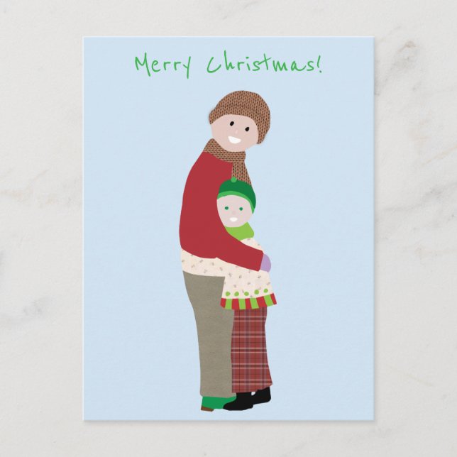 Eine Weihnachtsposterkarte Feiertagspostkarte (Vorderseite)