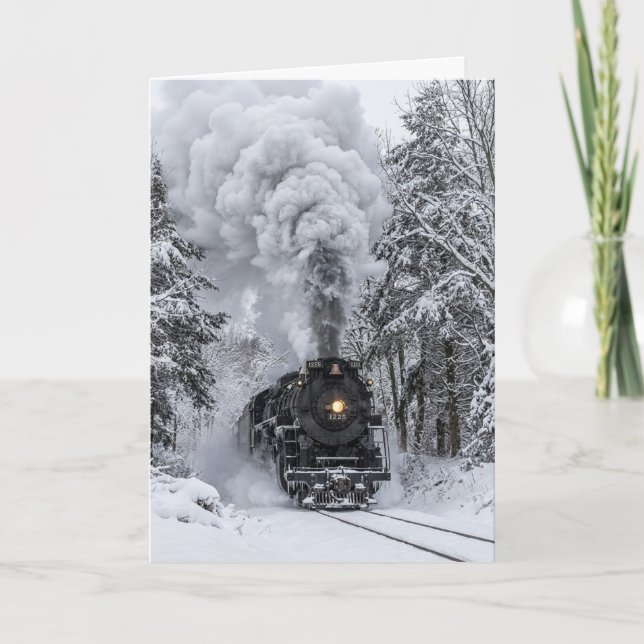 Eine Weihnachtsreise Feiertagskarte (Vorderseite)