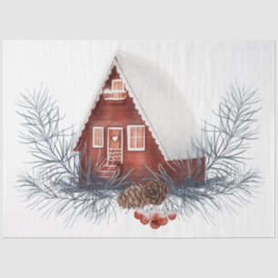 Eine Weihnachtsvogel-Serie Design 8 Seidenpapier