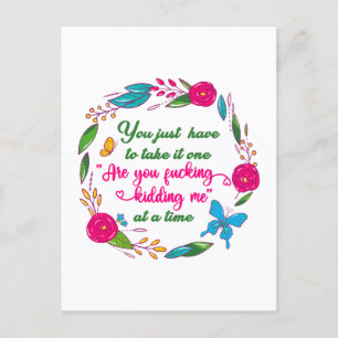 Eine Weise Frau Sagte Einmal Ich Bin Weg Postkarte