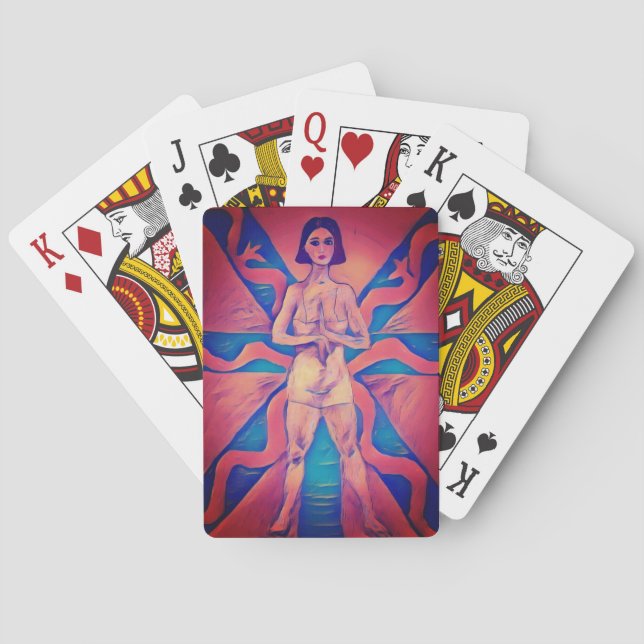 Eine weise Frau Spielkarten (Rückseite)