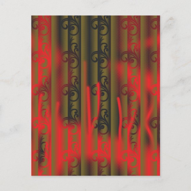 eine weiß-braune Tapete mit einem Muster Flyer (Vorne)