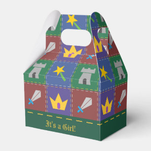 Eine weiße Fantasie-Baby-Duschbox Geschenkschachtel