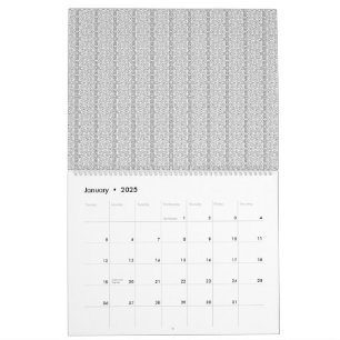 eine weiße und graue Tapete mit einem Muster. Kalender