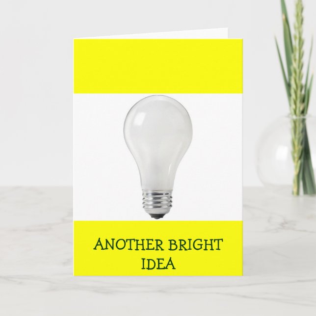 EINE WEITERE HELLE IDEE WEISS LICHT BULB KARTE (Vorderseite)