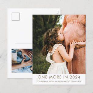 Eine weitere im Jahr 2024 Schwangerschaftsankündig Feiertagspostkarte