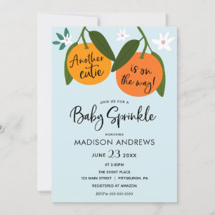Eine weitere kleine Süsse Orange Baby Sprinkle Einladung
